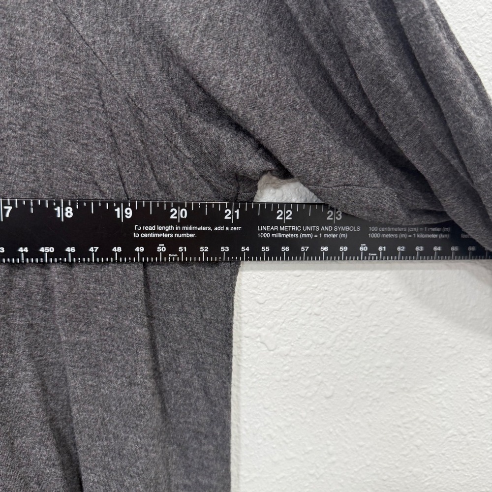 Cha Cha Vente Women 2X Gray Mesh Trim Sharkbite Hem Tunic Top 3/4 Sleeve W19 - Picture 5 of 7